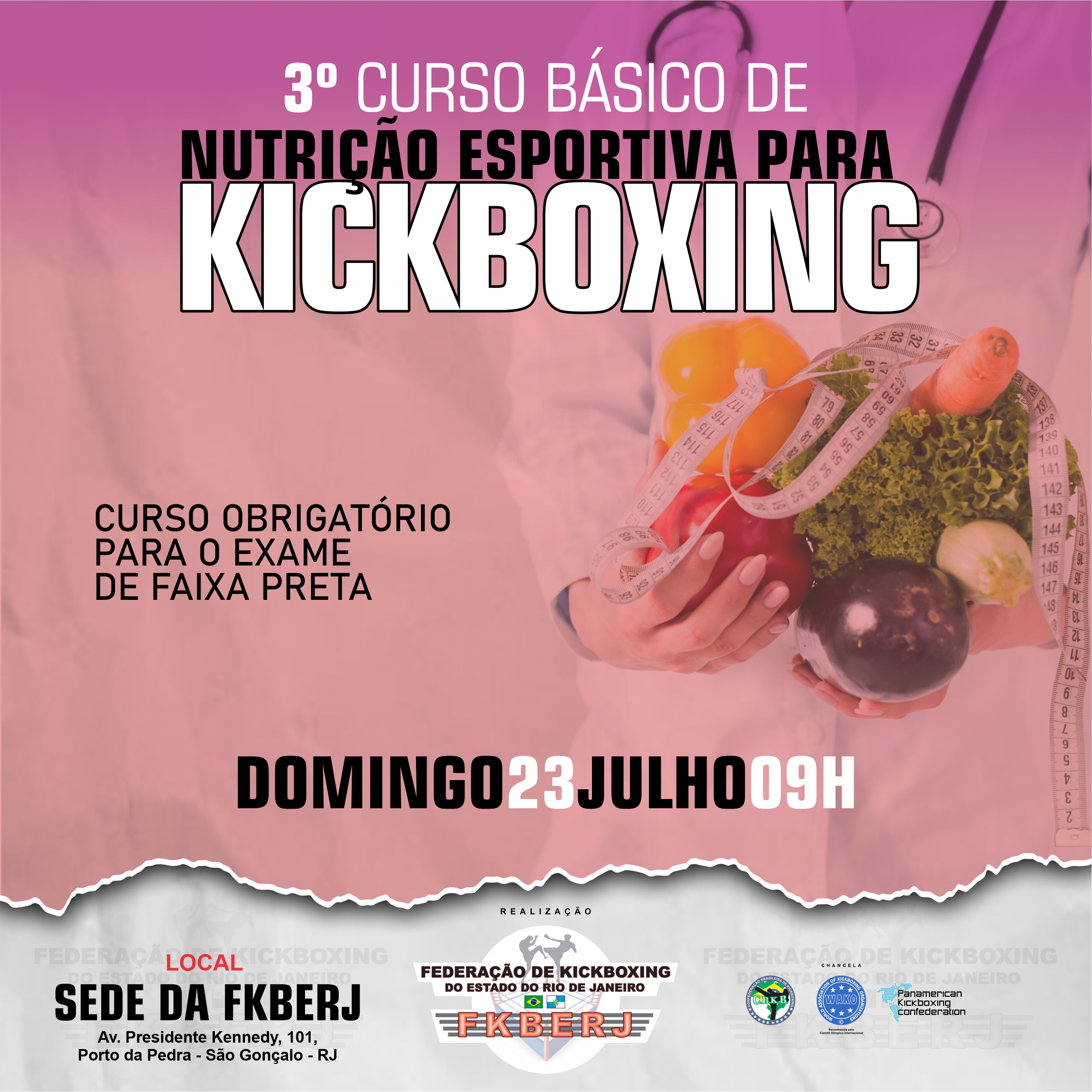 3º Curso Básico de Nutrição Esportiva para Kickboxing 2023