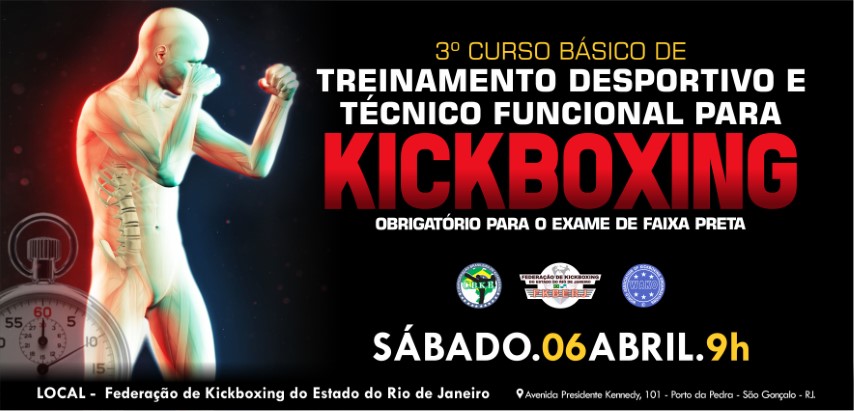 2º Curso basico de treinamento desportivo e tecnico  funcional para Kickboxing 2019!