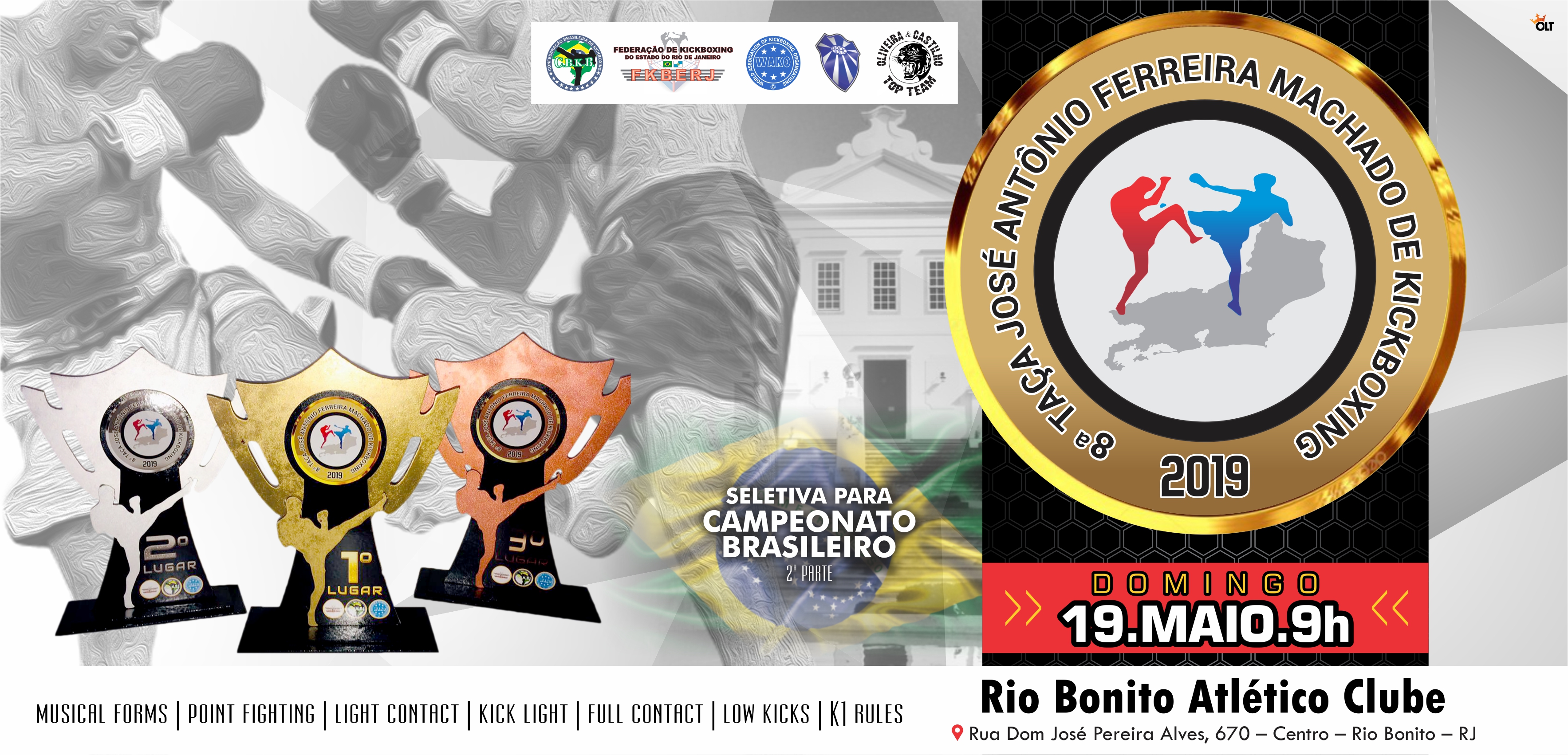 8ª Taça Jose Antonio Ferreira Machado de Kickboxing, seletiva para o Brasileiro 2019 - 2ª etapa