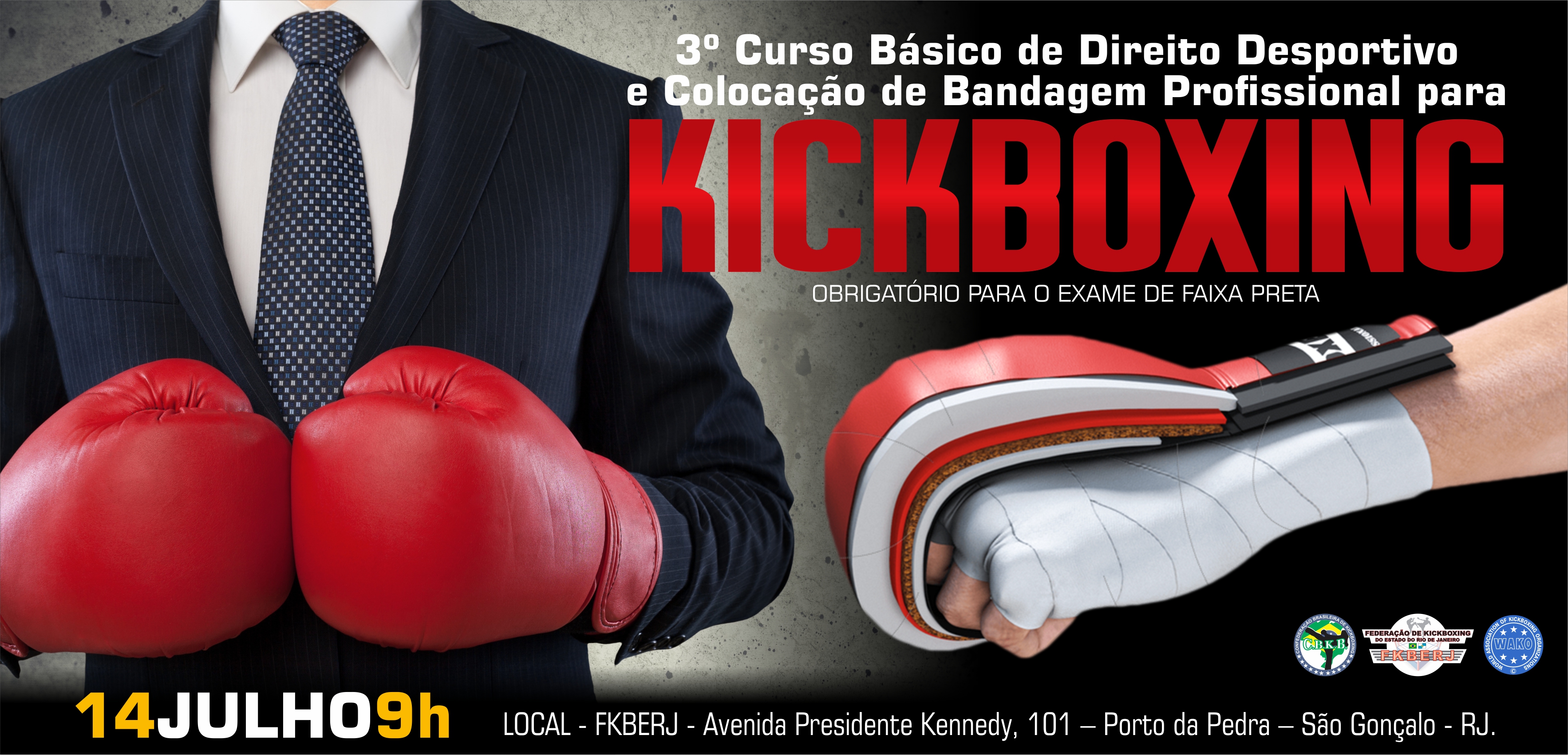 3º Curso Basico de Direito Desportivo e curso Oficial para colocaço de Bandagem Profissional de KB