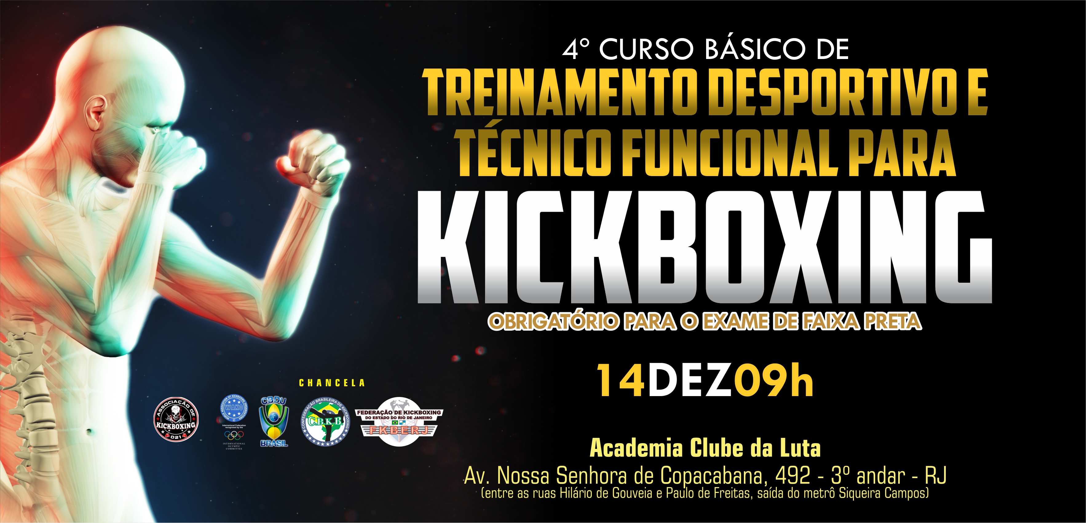 4º Curso básico de treinamento desportivo e Técnico Funcional para Kickboxing 2019