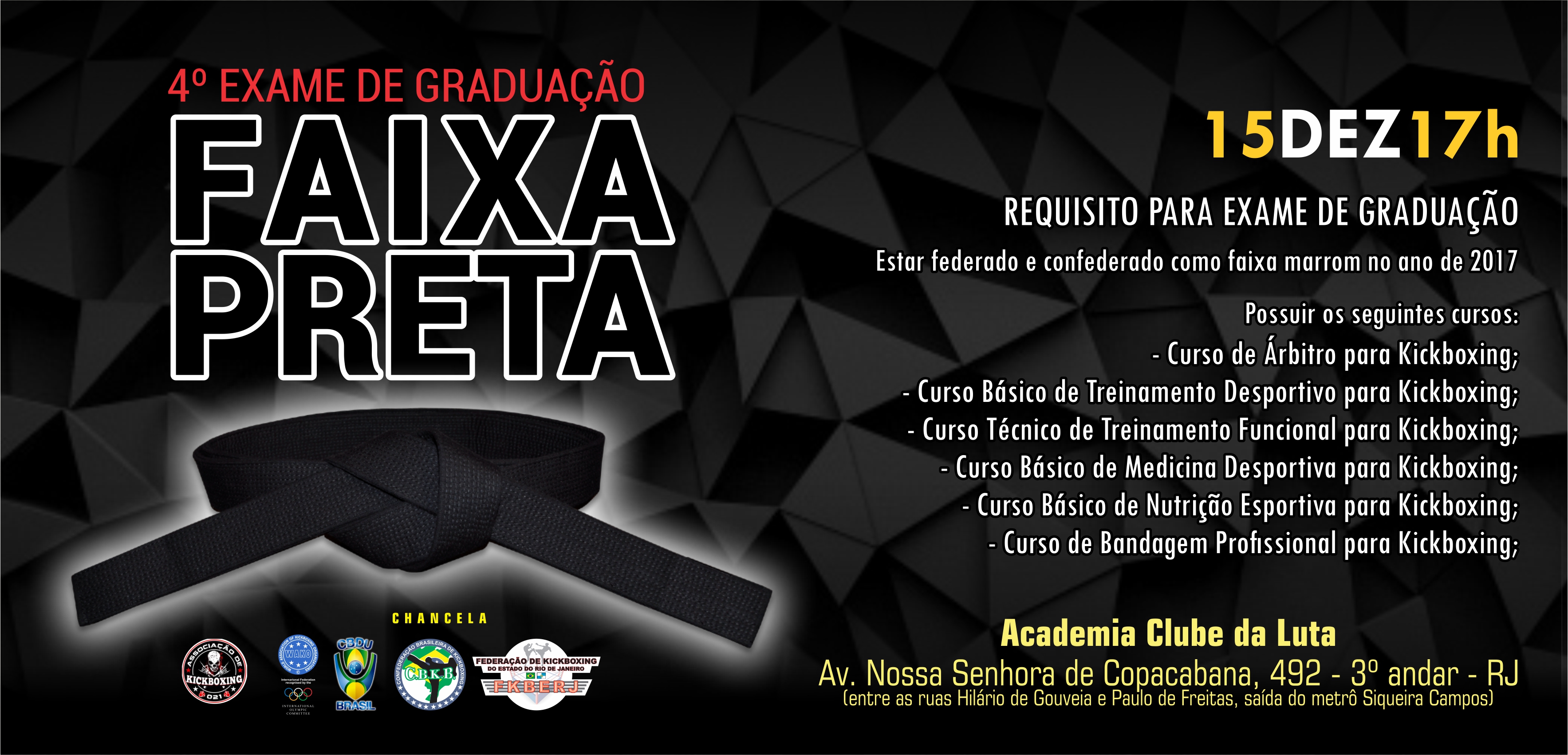 4º exame de graduação para faixa preta de Kickboxing 2019