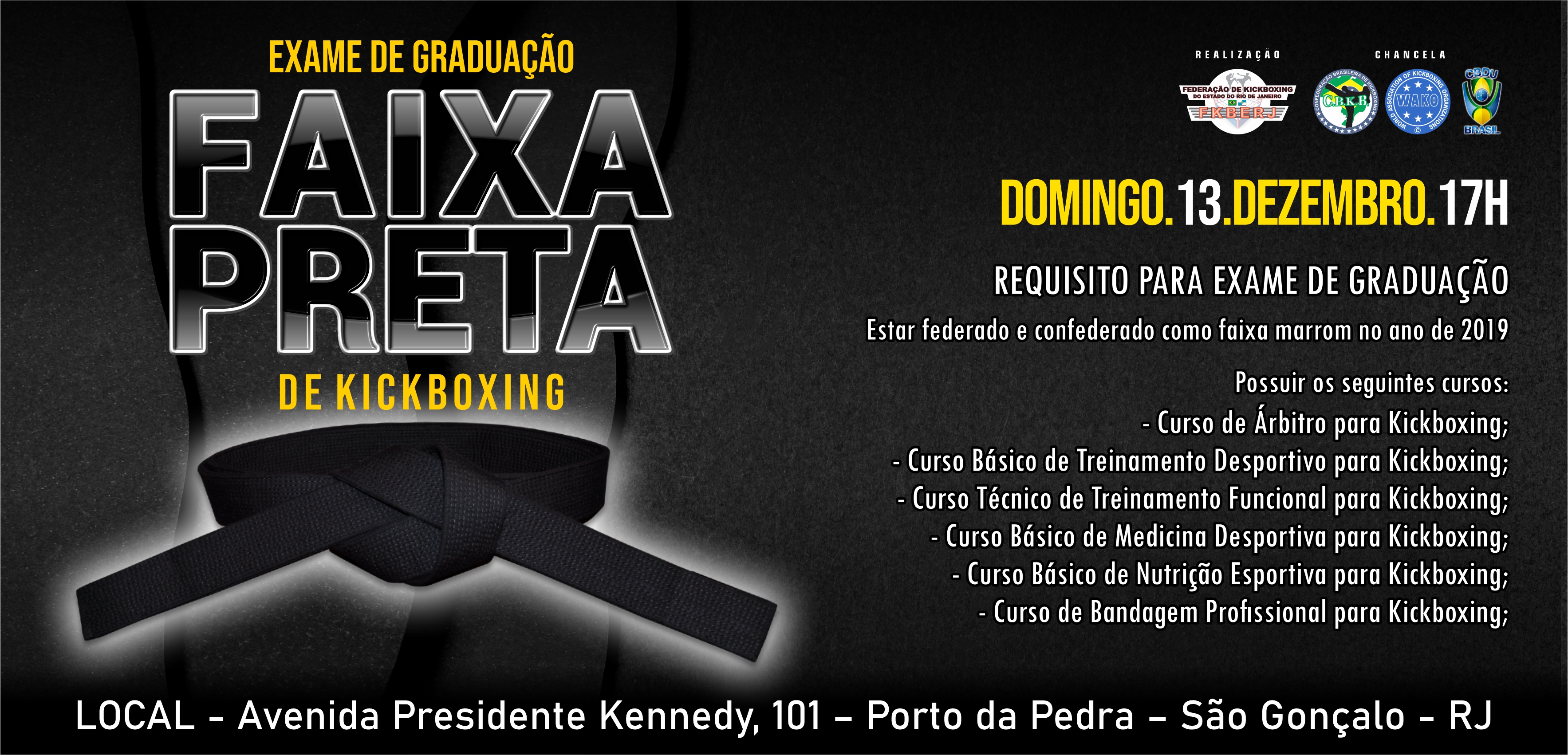 Exame de Graduação para Faixa Preta 2020