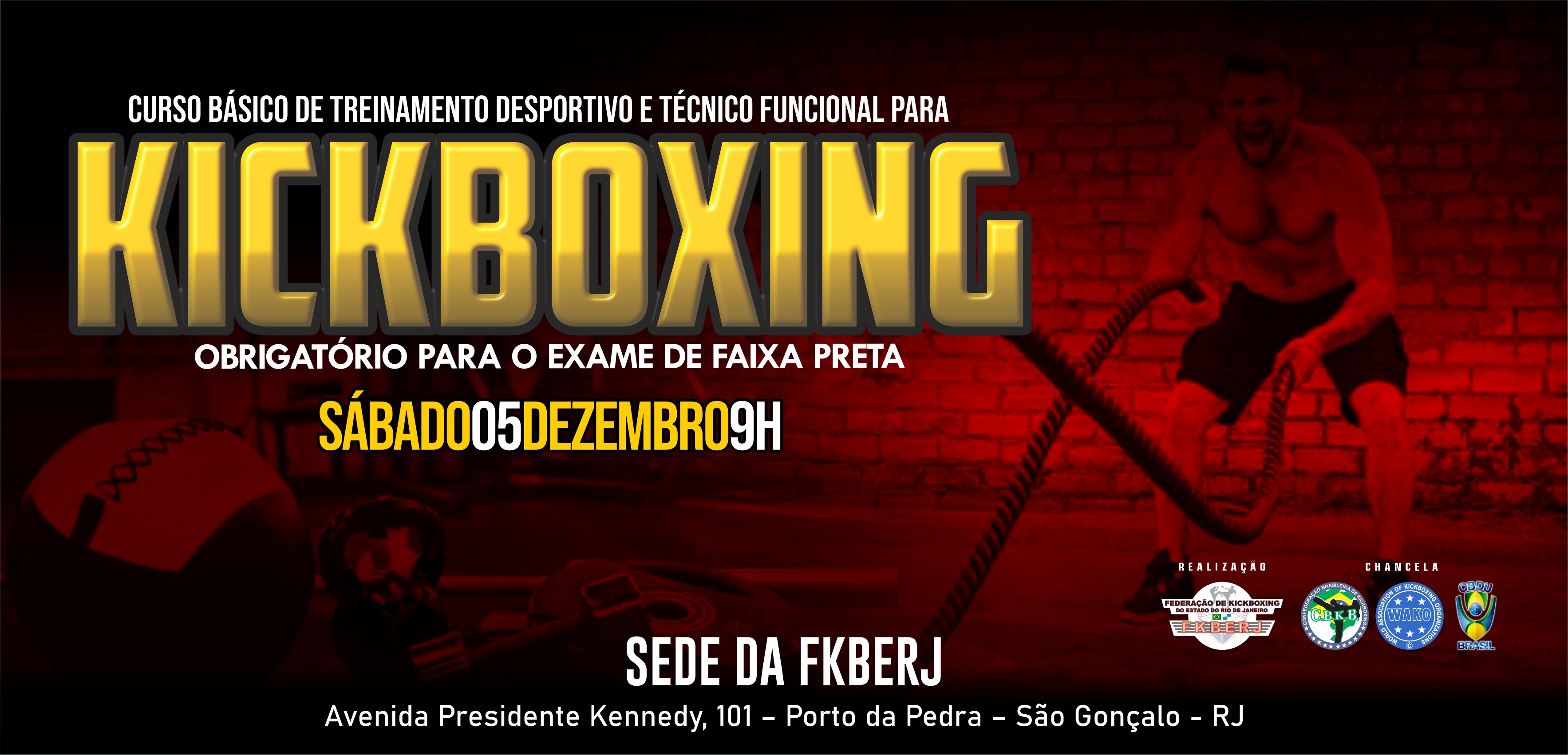 1º Curso básico de treinamento desportivo e Técnico Funcional para Kickboxing 2020