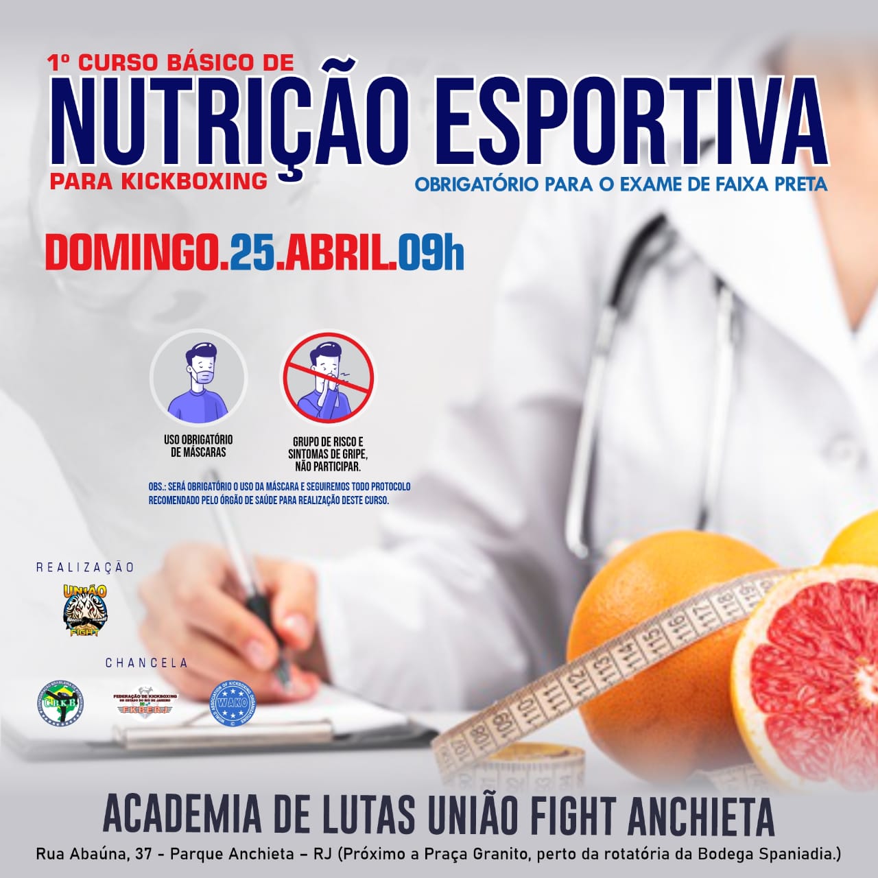 1º Curso Básico de Nutrição Esportiva para Kickboxing 2021