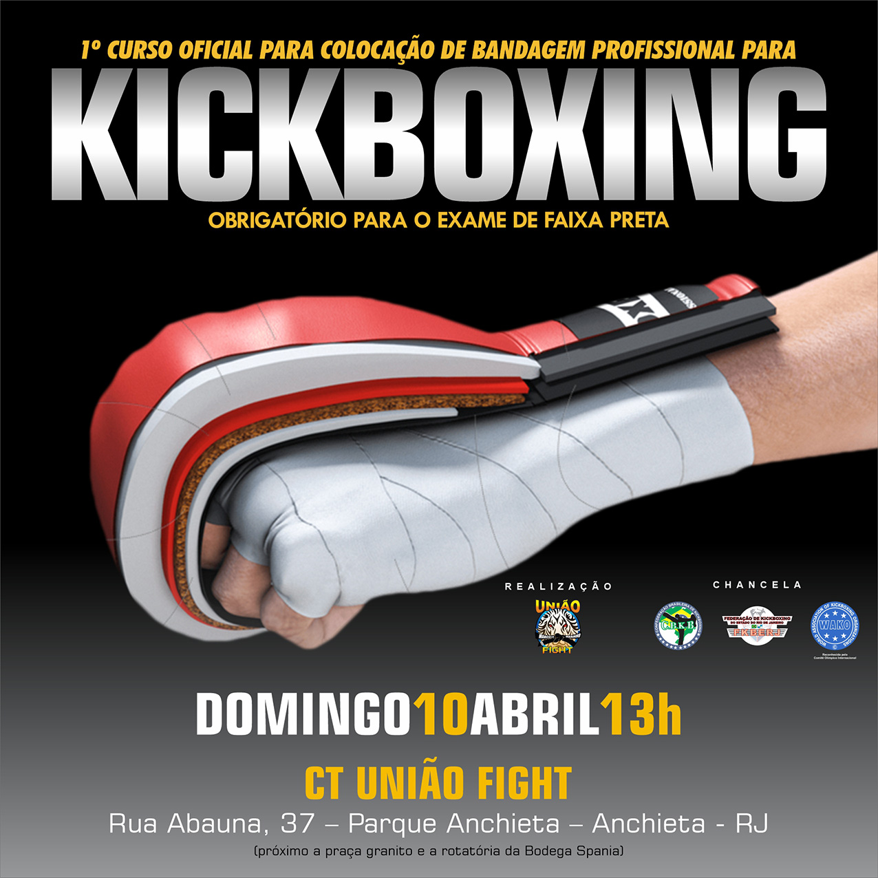 1º Curso Oficial para colocação de Bandagem Profissional de Kickboxing 2022