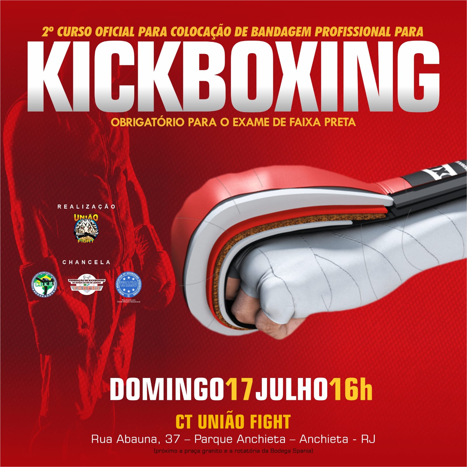 2º Curso Oficial para colocação de Bandagem Profissional de Kickboxing 2022 