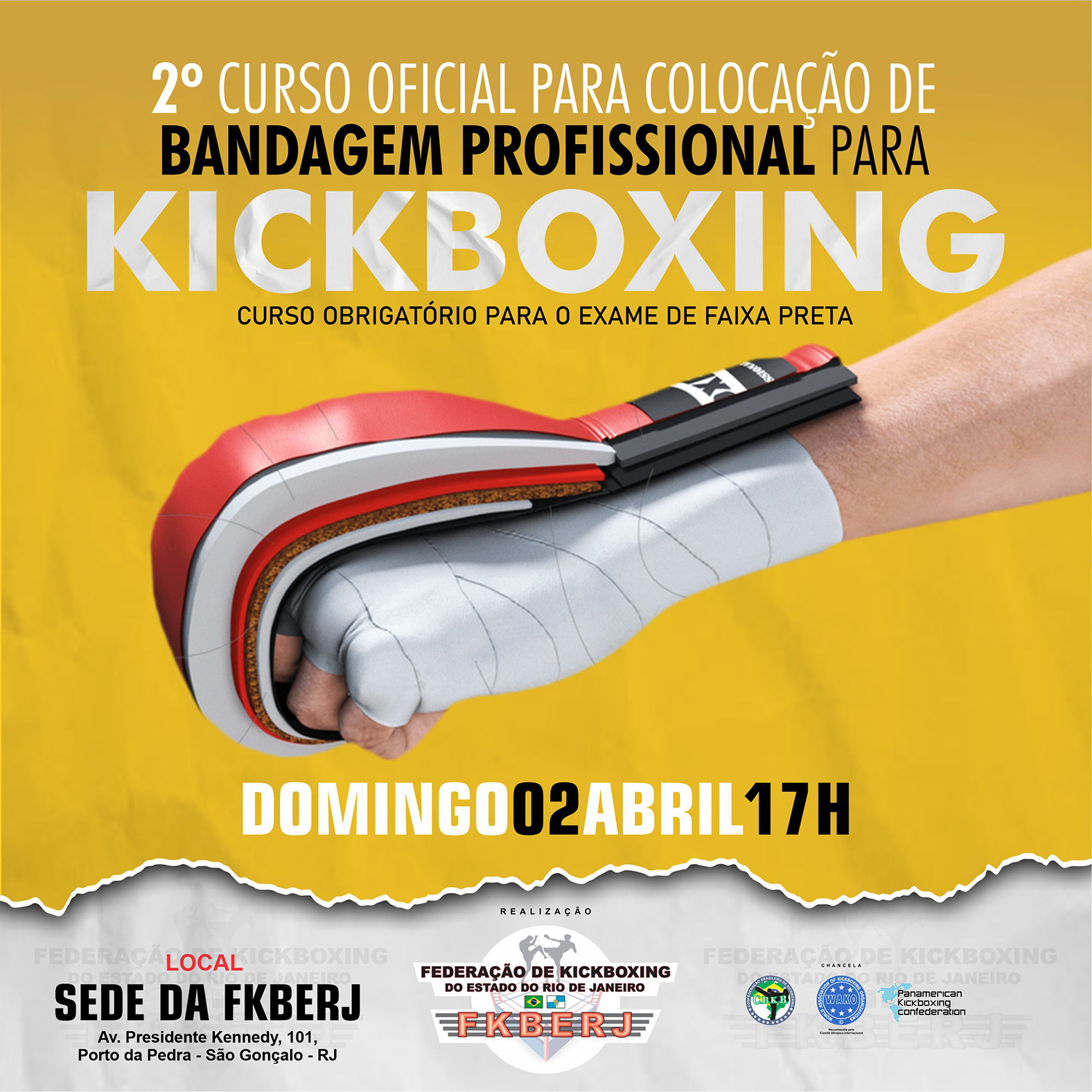 2º Curso Oficial para colocação de Bandagem Profissional de Kickboxing 2023