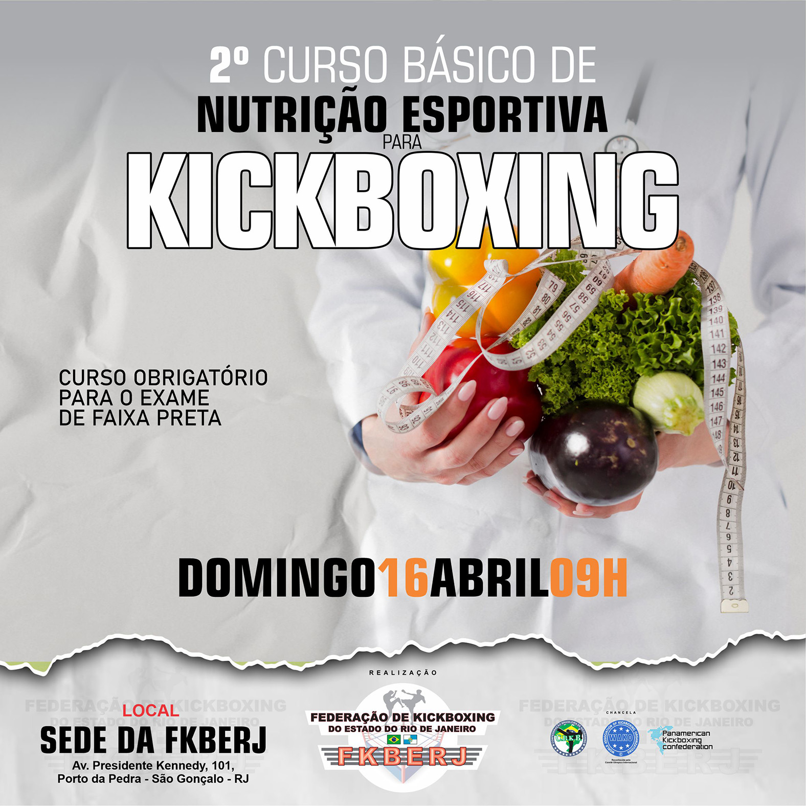 2º Curso Básico de Nutrição Esportiva para Kickboxing 2023