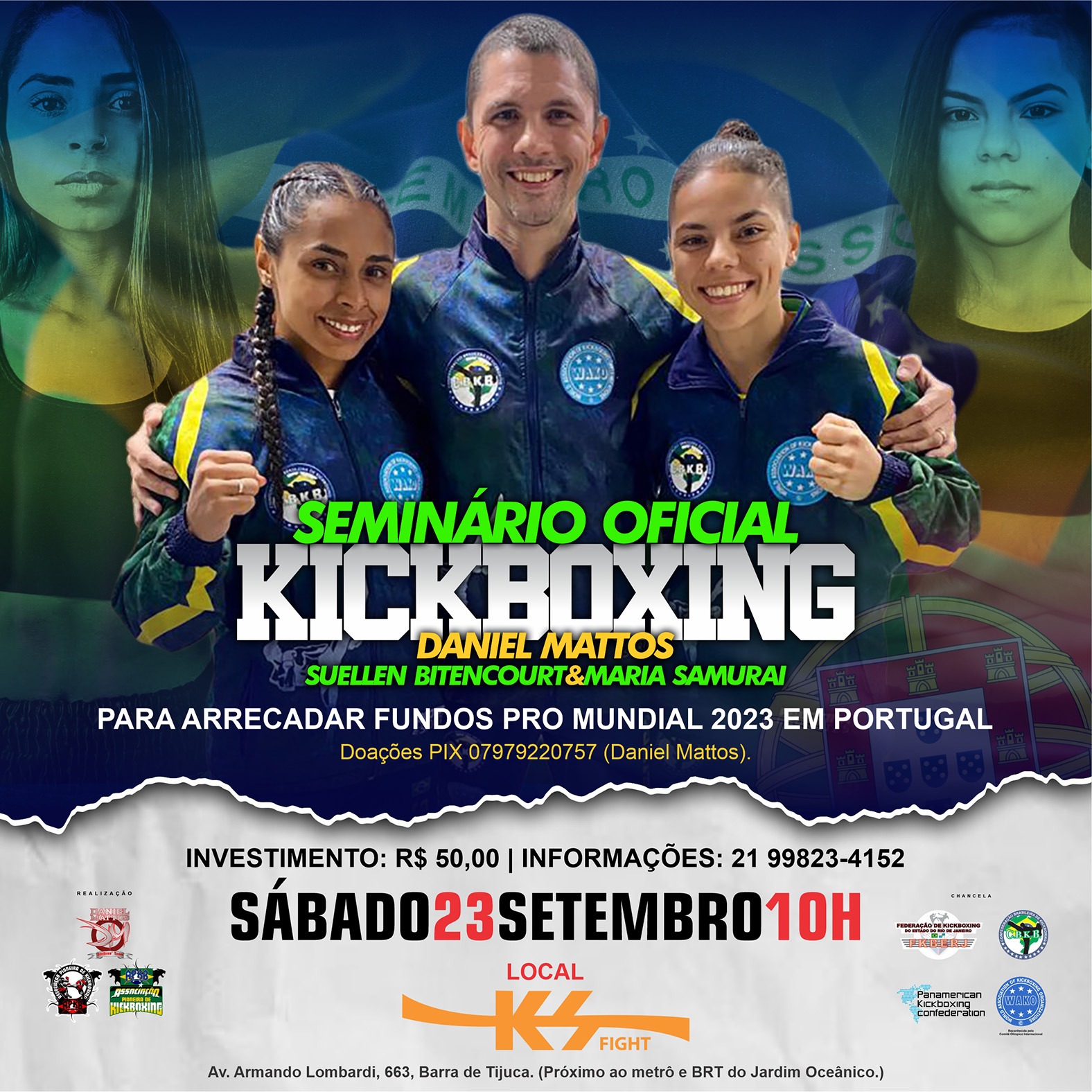 2º Seminário Oficial de Kickboxing 2023, com Daniel Mattos, Maria 