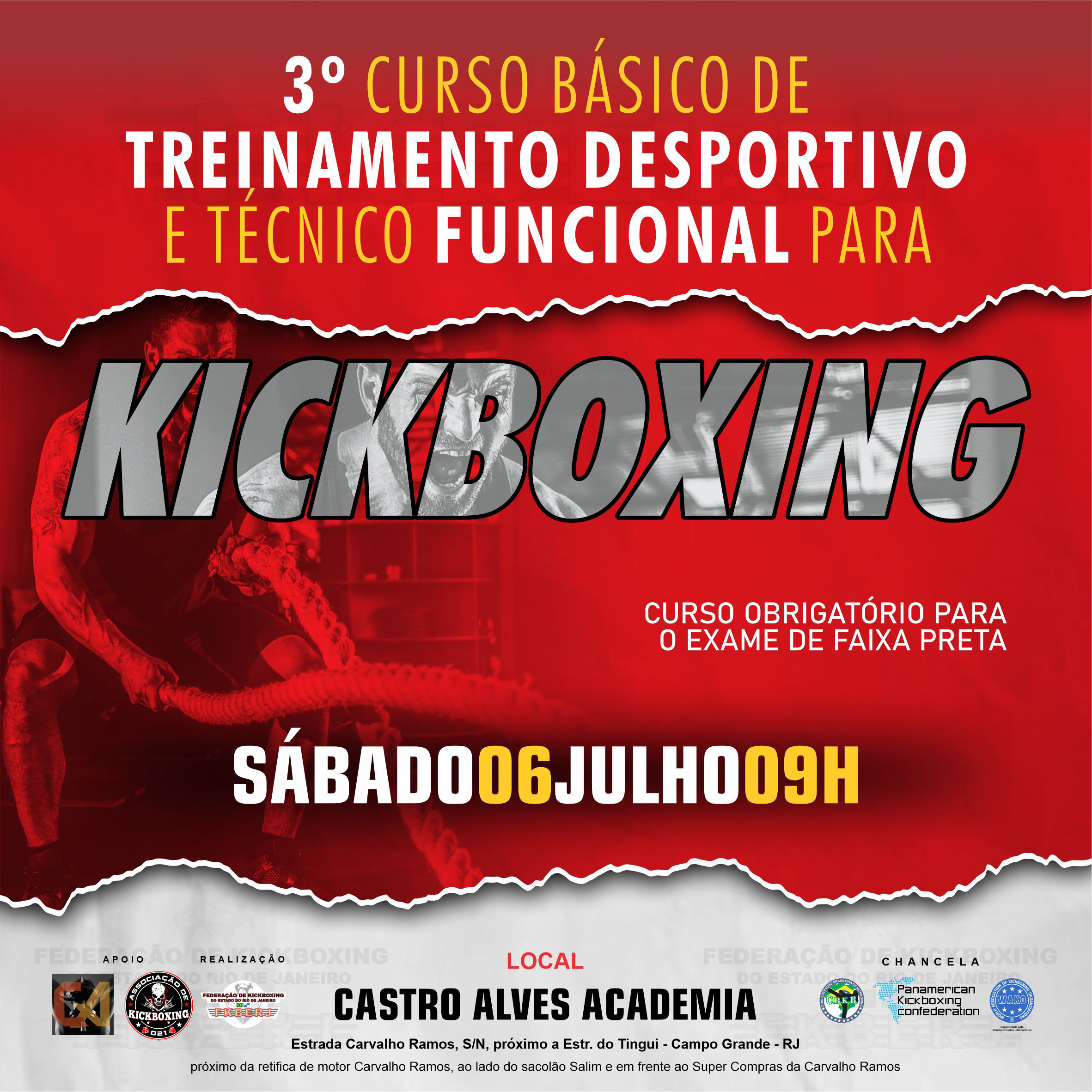 3º Curso Básico de Treinamento Desportivo e Técnico Funcional para Kickboxing 2024